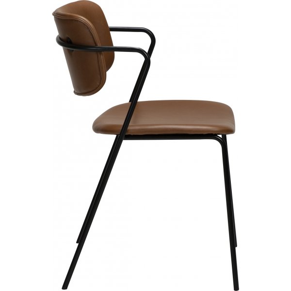 Chaise de salle  manger Zed - PU marron