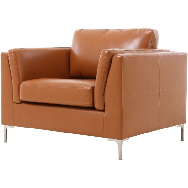 Fåtölj cognacs färgat konstläder - Cansas Fåtölj cognacs färgat konstläder - Cansas