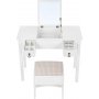 Izabel sminkbord med pall 90 x 76 cm - Vit
