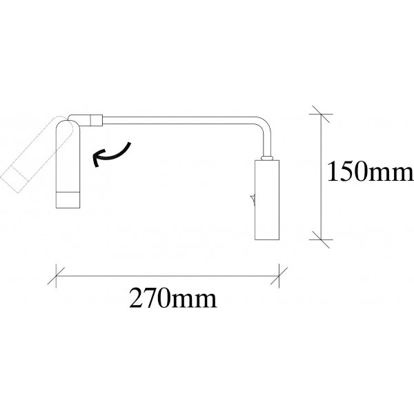 Ur wandlamp 6041 - Geel/zwart