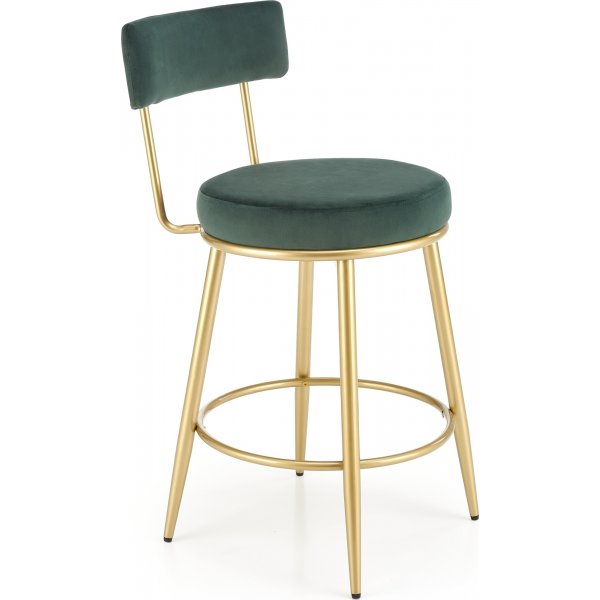 Tabouret de bar Pelican 115 - Vert fonc/or