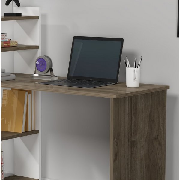 Enna skrivbord 110 x 50 cm - Valnöt/vit Enna skrivbord 110 x 50 cm - Valnöt/vit