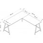 Team hrnskrivbord 180 x 60 cm - Vit