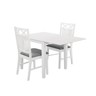 Sandhamn matgrupp - Bord inklusive 2 st stolar - Vit