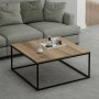 Table basse Loni 90 x 90 cm - Marron fonc