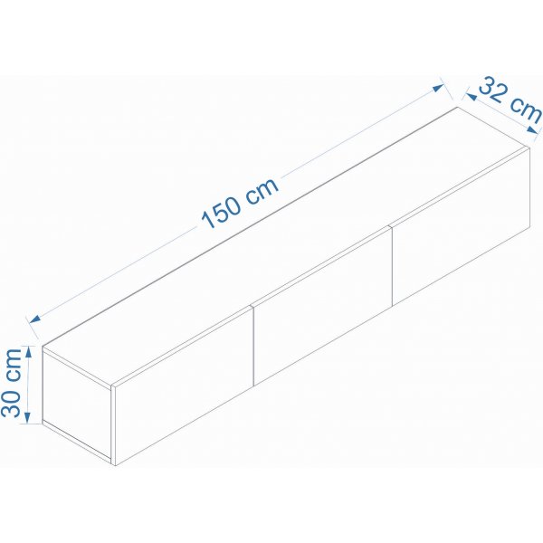 TV-bänk 150 cm i valnöt - West TV-bänk 150 cm i valnöt - West