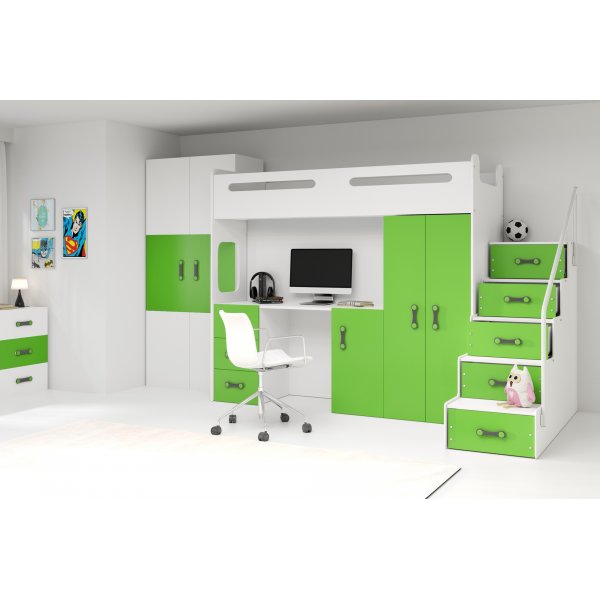 Max lofts�ng med skrivbord 80 x 200 cm - Valfri f�rg