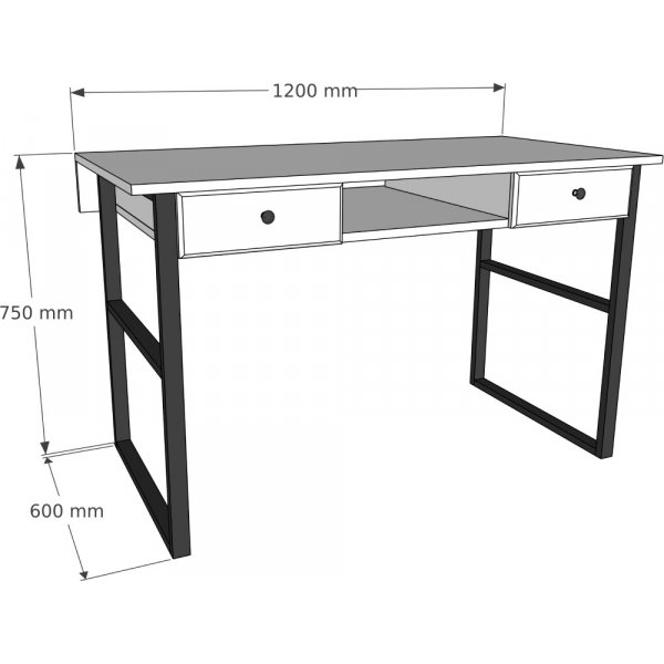 Allen skrivbord 120x60 cm - Valn�t