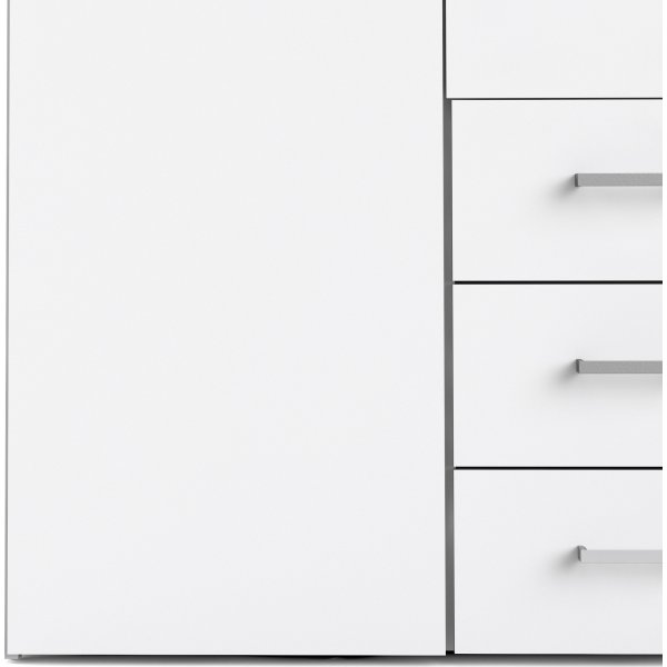 Armoire Space avec 4 portes et 3 tiroirs - Blanc Armoire Space avec 4 portes et 3 tiroirs - Blanc