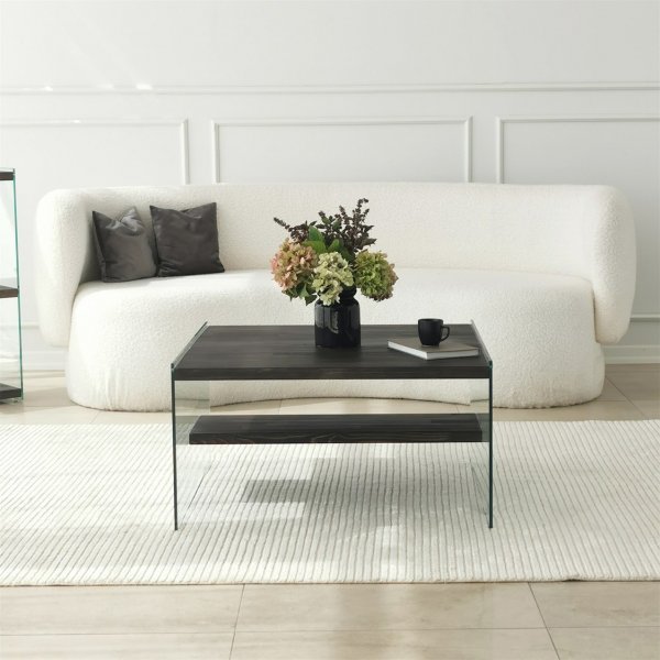 Aqua salontafel 75 x 75 cm - Antraciet Aqua salontafel 75 x 75 cm - Antraciet