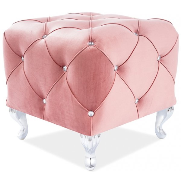 Pouf Hestia - Velours rose Pouf Hestia - Velours rose