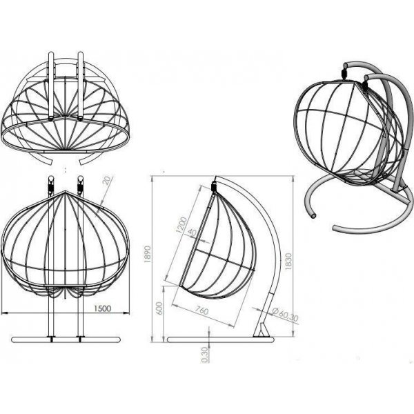 Hanedan hängstol - Lila Hanedan hängstol - Lila