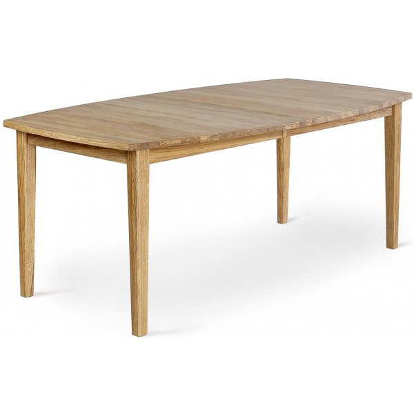 Torkelson Allegro matbord (Bgform) 186-286 cm - Massiv oljad ek natur