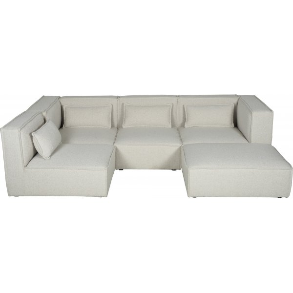 Nees modulsoffa i bouclé - U-soffa i bouclè
