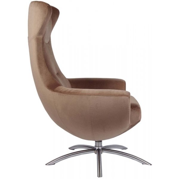 Hjellegjerde Baloo fåtölj - Brun/borstat stål Hjellegjerde Baloo fåtölj - Brun/borstat stål