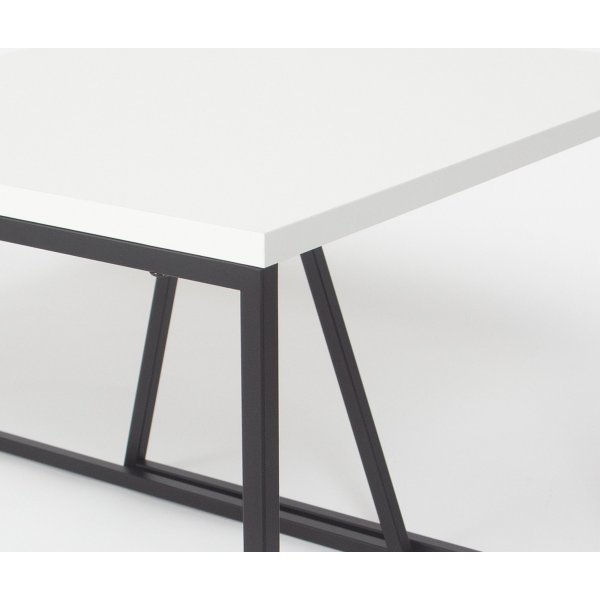 Table basse Pal 88 x 50 cm - Blanc/noir
