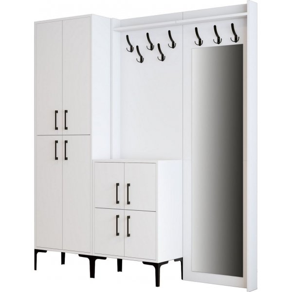 Meuble hall berlinois abc - Blanc