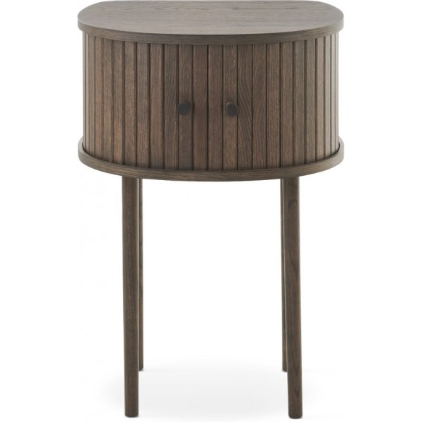 Schuifnachtkastje - Bruin gelakt eikenhout