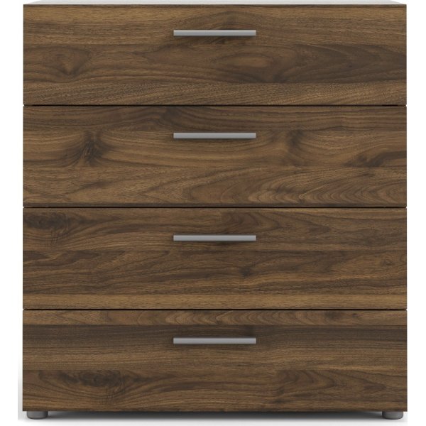 Commode large Pepe avec 4 tiroirs - Noyer Commode large Pepe avec 4 tiroirs - Noyer