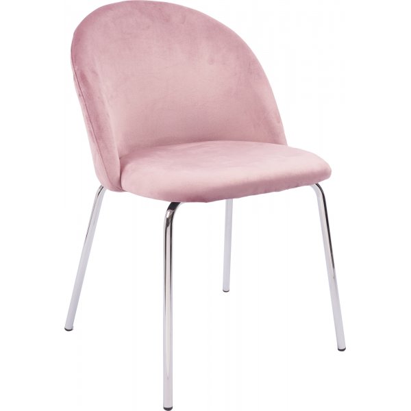 Stol rosa med kromade ben - Plaza Stol rosa med kromade ben - Plaza