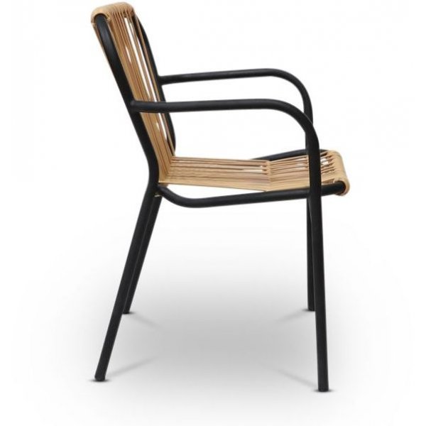 Motala fauteuil - Natuurlijk rotan/zwart Motala fauteuil - Natuurlijk rotan/zwart