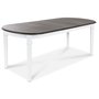 Ramns ovalt matbord 160-200 cm - Vit/brunoljad ek