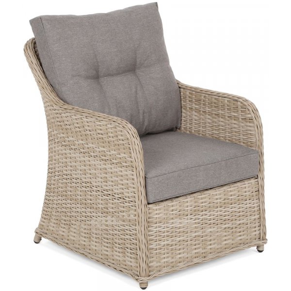 Hörnsoffa Bergamo med fåtölj & bord - Beige/beige melerad Hörnsoffa Bergamo med fåtölj & bord - Beige/beige melerad