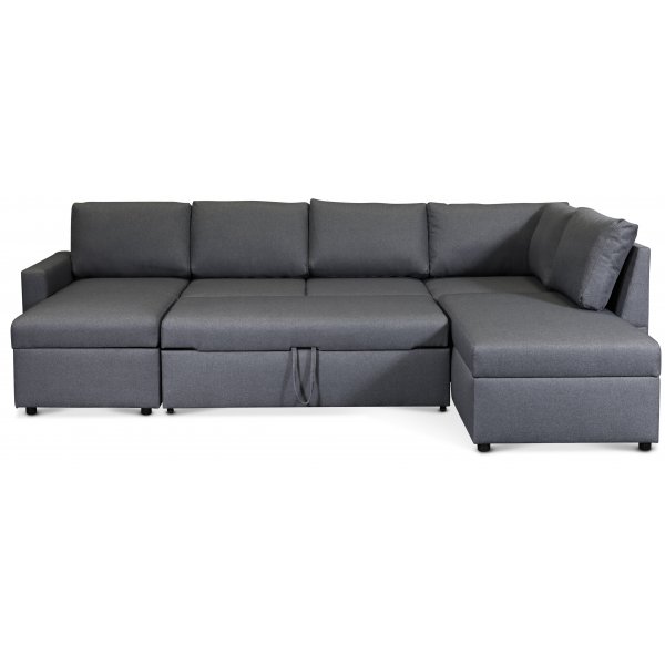 U-vormige bank met opbergruimte + Textielreiniging voor meubels