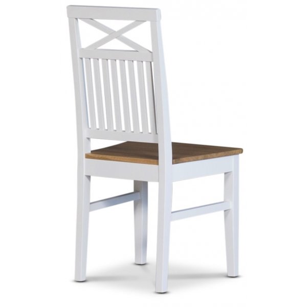 Matgrupp; Bord med 6 st stolar med eksits  Vit / Oljad ek - Daln