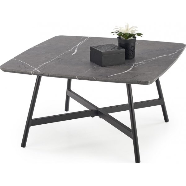 Estense soffbord 75 x 75 cm - Grå marmor/svart Estense soffbord 75 x 75 cm - Grå marmor/svart