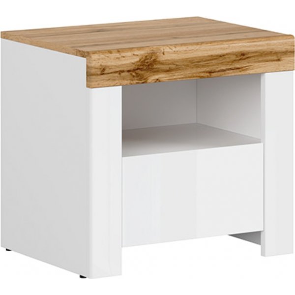 Holten sngbord - Vit/ek