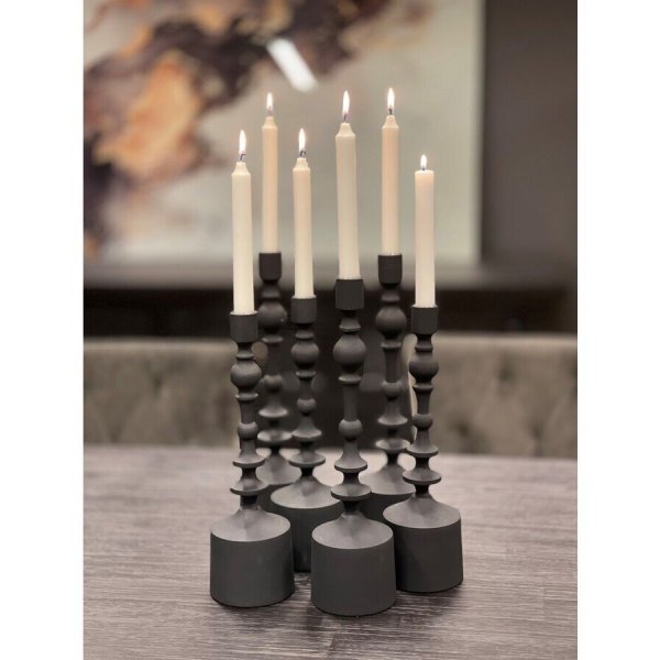 Basilio ljusstake liten - Svart