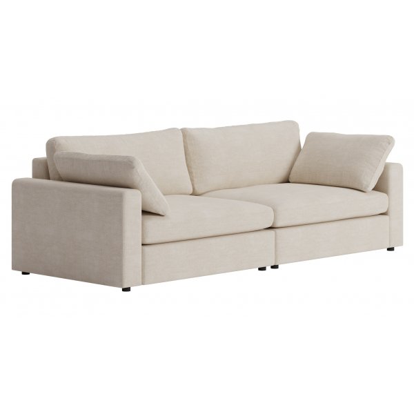Moby 4-sits soffa 266 cm - Beige soffa + Textilrengöring för möbler Moby 4-sits soffa 266 cm - Beige soffa + Textilrengöring för möbler