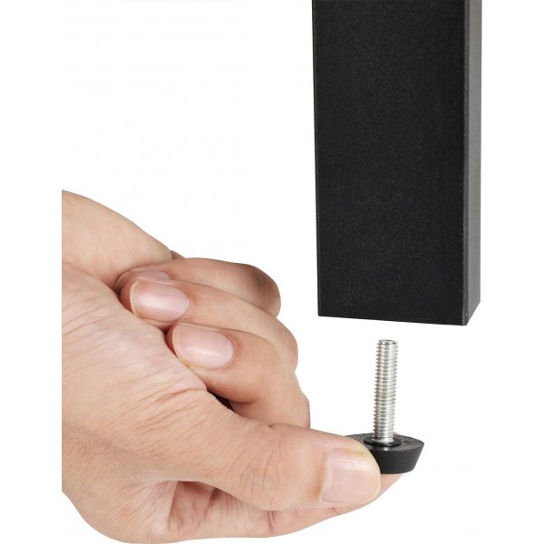 Nilla hoekplank 125 cm - Bruin/zwart