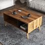 Exxen salontafel 90 x 41,6 cm - Walnoot/antraciet