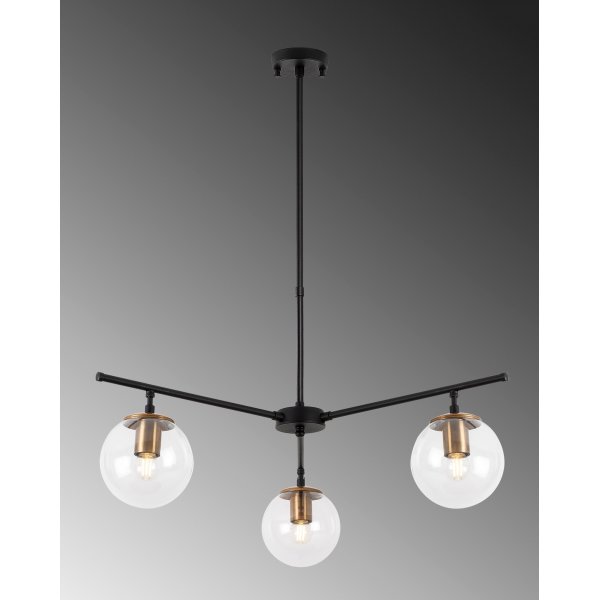 Atlas taklampa 10246 - Svart/antik Atlas taklampa 10246 - Svart/antik