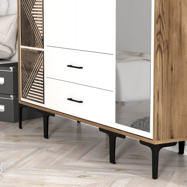 Armoire Kumsal 10 Noyer/blanc Armoire Kumsal 10 Noyer/blanc