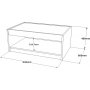 Luvio soffbord 16, 93,6x60 cm - Ek/silver