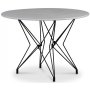 Zoo matbord 105 cm - Svart / Terrazzo Bianco