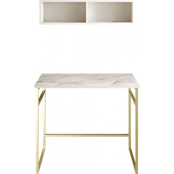 Bureau Gama 90x60 cm - Blanc/or Bureau Gama 90x60 cm - Blanc/or