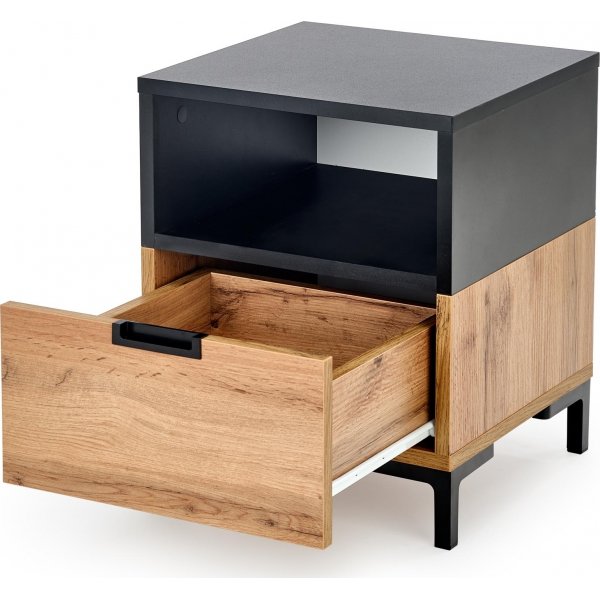 Chantelle sängbord - Ek/svart Chantelle sängbord - Ek/svart