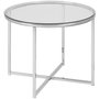 Irving runt lampbord - Krom/Glas