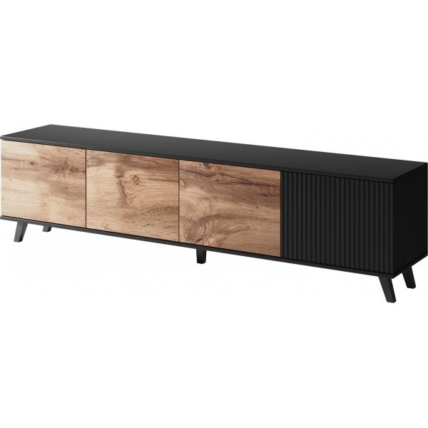 Banc Fate Media 200 cm - Chêne Wotan/noir Banc Fate Media 200 cm - Chêne Wotan/noir