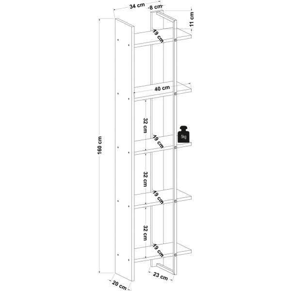 Sembol bokhylla - Vit Sembol bokhylla - Vit