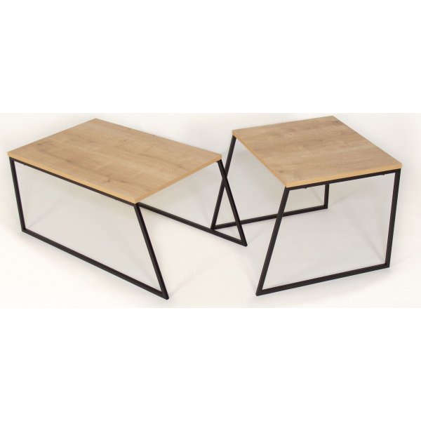 Pal soffbord 88 x 50 cm - Ek/svart Pal soffbord 88 x 50 cm - Ek/svart