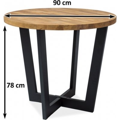 Cono matbord 90 cm - Ek/svart