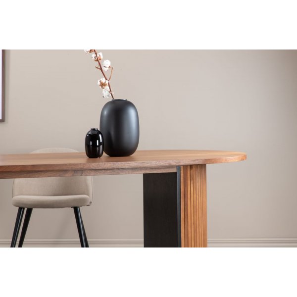 Table à manger ovale Bianca 200x90 cm - Noyer Table à manger ovale Bianca 200x90 cm - Noyer