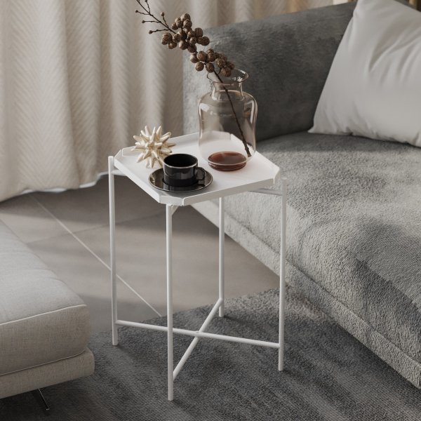 Vela soffbord 46 x 46 cm - Vit Vela soffbord 46 x 46 cm - Vit