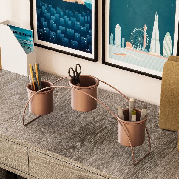 Plato 12 pots de rangement - Cuivre