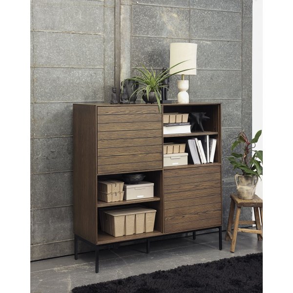 Armoire Inez en chne brun huil